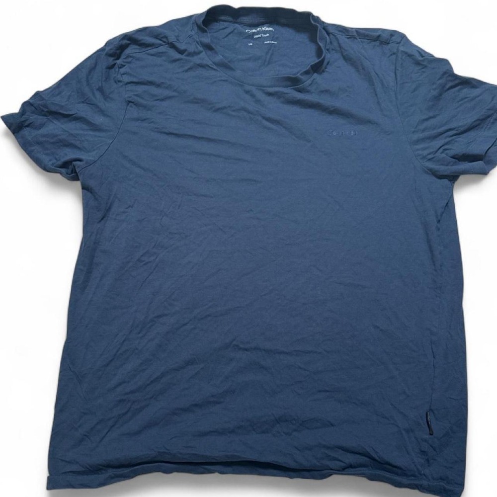 Calvin Klein navy blue liquid touch cotton t-shirt